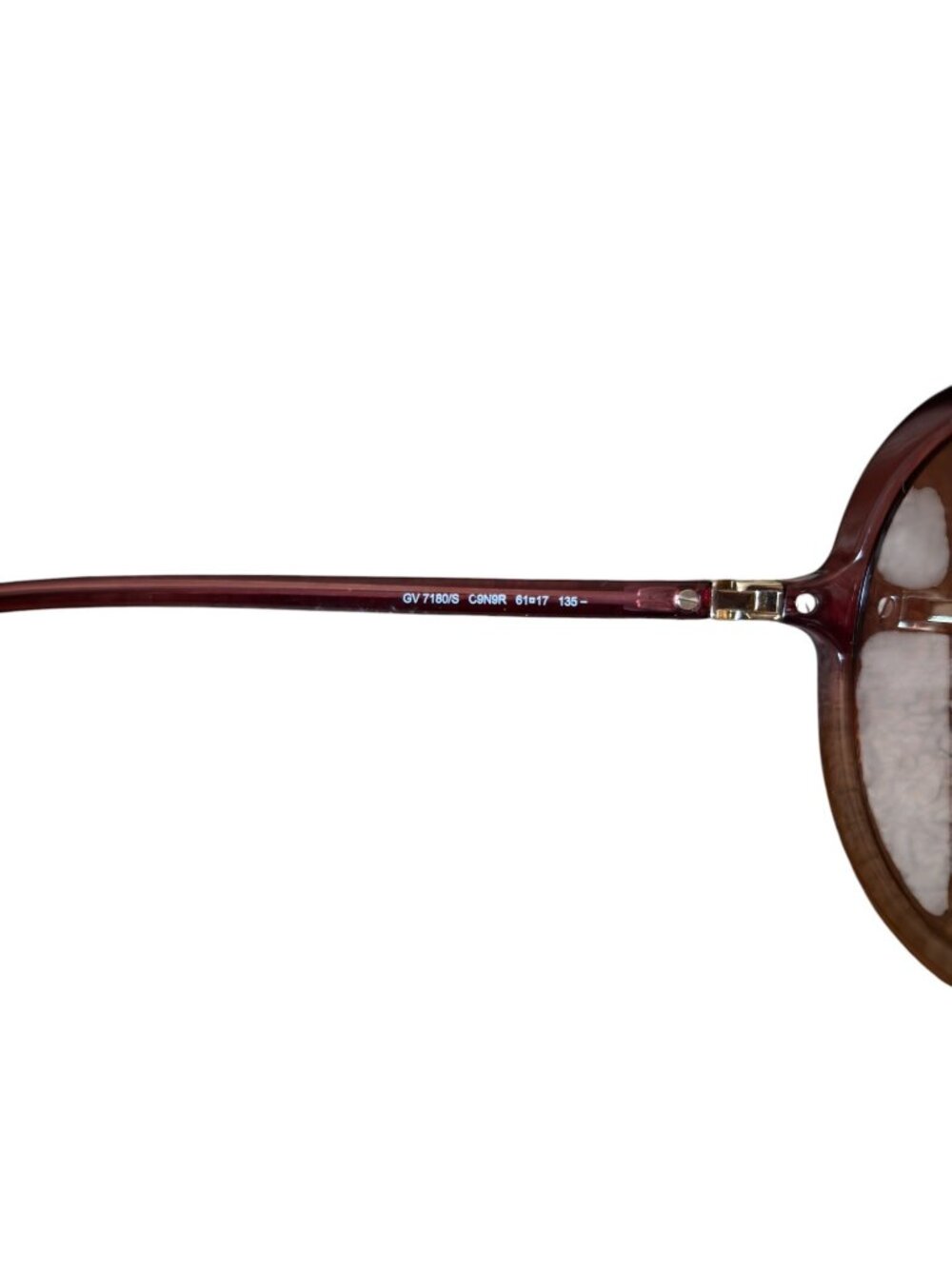 Women's Givenchy Oversized Round Ombre' Burgundy Peach Gradient Tinted Sunglasse - Picture 13 of 16